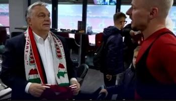 أوربان يرتدي وشاح المجر الكبرى