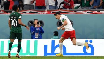 ليفاندوفسكي من مباراة السعودية وبولندا