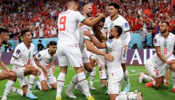 فرحة لاعبي المغرب