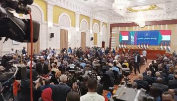 قاعة توقيع الاتفاق السياسي الإطاري بالسودان