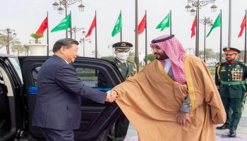 جانب من استقبال الرئيس الصيني بقصر اليمامة 