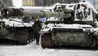 Rus tankları Kiev'de sergileniyor