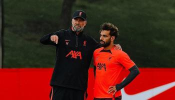 كلوب مع محمد صلاح في ليفربول 