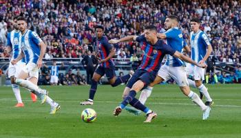 من مباراة برشلونة إسبانيول في الدوري الإسباني