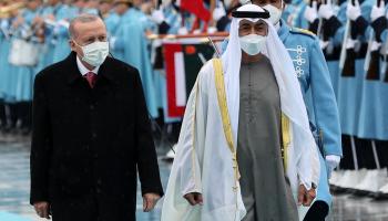 لقاء سابق بين الشيخ محمد بن زايد آل نهيان ورئيس تركيا