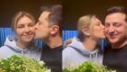 حب في زمن "الحرب".. رئيس أوكرانيا يواجه روسيا بـ"القبلات".. فيديو