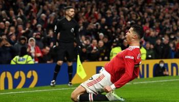 كريستيانو رونالدو نجم مانشستر يونايتد أمام برايتون