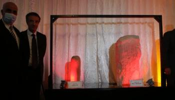 قطع من الموقع الأثري المكتشف في الأردن