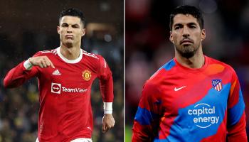 رونالدو وسواريز نجما مانشستر يونايتد وأتلتيكو مدريد