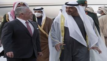 الشيخ محمد بن زايد آل نهيان والملك عبدالله الثاني بن الحسين