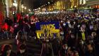 ویدئو | تظاهرات ده‌ها هزار نفری در گرجستان در حمایت از اوکراین