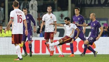 محمد صلاح مع روما ضد فيورنتينا
