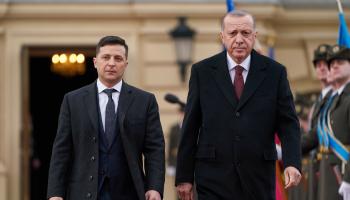 أردوغان ونظيره الأوكراني في لقاء سابق