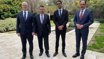الوفد التركي في إسرائيل الشهر الماضي