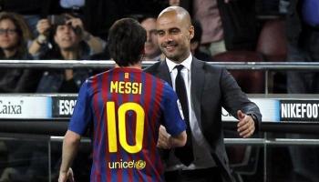 بيب جوارديولا مع ليونيل ميسي