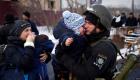 ویدیویی دردناک؛ خداحافظی یک افسر پلیس اوکراینی با پسرش 