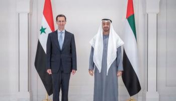 الشيخ محمد بن زايد والرئيس السوري بشار الأسد