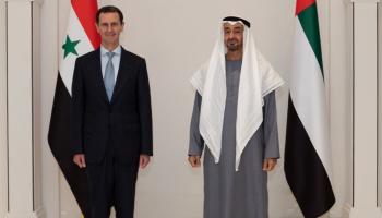 الشيخ محمد بن زايد والرئيس بشار الأسد