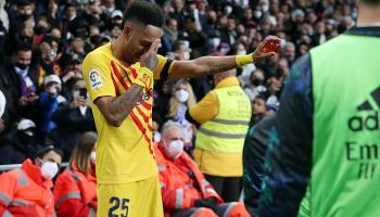 أوباميانج في كلاسيكو ريال مدريد وبرشلونة