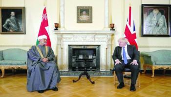 السلطان هيثم بن طارق وبوريس جونسون - أرشيفية