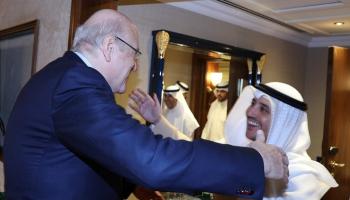 من لقاء ميقاتي الشيخ أحمد ناصر المحمد الصباح .