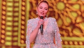 شيريهان في حفل قرعة كأس العالم بقطر