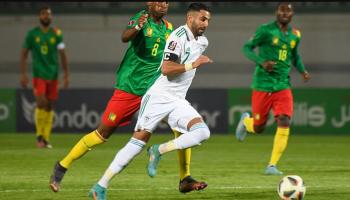 رياض محرز لاعب منتخب الجزائر