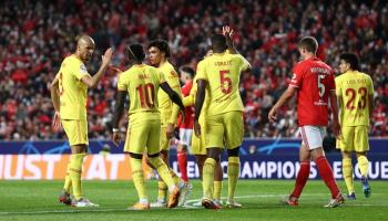 مباراة بنفيكا ضد ليفربول في دوري أبطال أوروبا