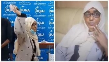 الصحفية السودانية صفاء الفحل "قاذفة الحذاء"