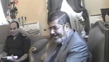 مشهد من تسريب اللقاء الثلاثي في مسلسل 