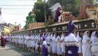  Guatemala: Des fidèles catholiques fêtent la procession des Rameaux