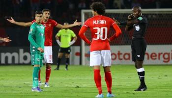 من مباراة الأهلي والرجاء في القاهرة