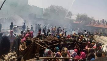 جانب من الاشتباكات غرب دارفور