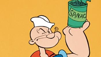 شخصية باباي الكارتونية وطعامه الشهير من السبانخ
