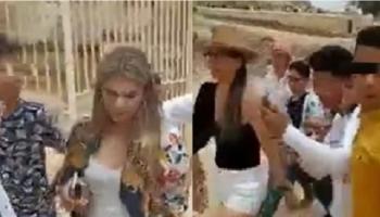لقطة من فيديو التحرش بالسائحات