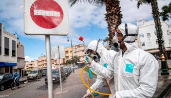 عمليات تعقيم الشوارع إبان كورونا - أرشيفية