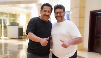 المطرب الجزائري الشاب خالد والمنتج المصري وليد منصور