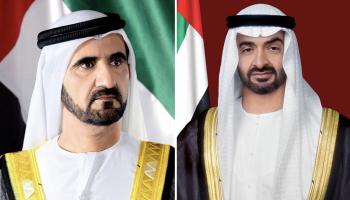 الشيخ محمد بن زايد آل نهيان رئيس الإمارات ونائبه الشيخ محمد بن راشد آل مكتوم