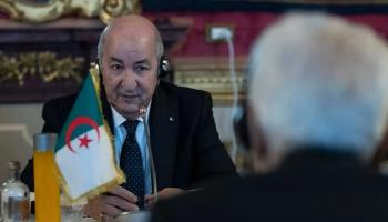 الرئيس الجزائري في جلسة مباحثات مع نظيره الإيطالي