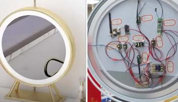 الفتاة اكتشفت وجود 4 كاميرات خفية داخل المرآة