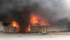 حريق هائل في سوق الخيام بالكويت (صور وفيديو)