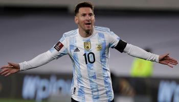 ليونيل ميسي بقميص المنتخب الأرجنتيني