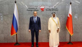  وزيرا الخارجية البحريني والروسي في لقائهما بالمنامة