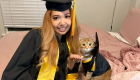 گربه آمریکایی از دانشگاه تگزاس فارغ‌التحصیل می‌شود!