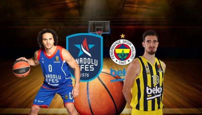 Beklwnen Anadolu Efes-Fenerbahçe Beko karşılaşması yarın