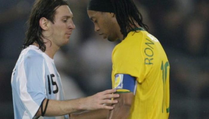 Ronaldinho et Messi 