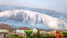 ویدئو | ابری شبیه به سونامی آسمان یکی از شهرهای آمریکا را پوشاند