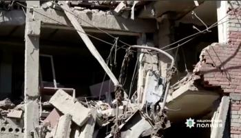 ویدئو | خرابی‌های ناشی از حمله موشکی به یک موسسه آموزشی در خارکیف