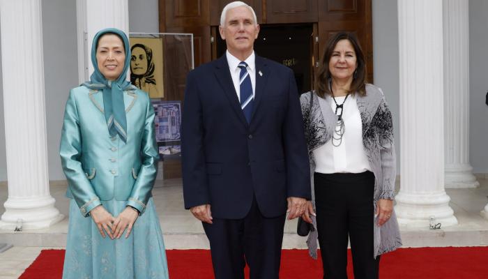 Maryam Radjavi reçoit l'ancien vice-président américain Mike Pence