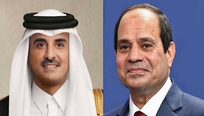 الرئيس المصري وأمير قطر